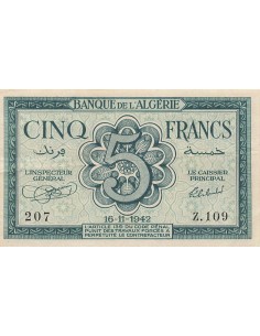 Algérie 5 francs 1942