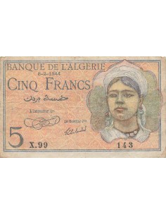 Algérie 5 francs 1944
