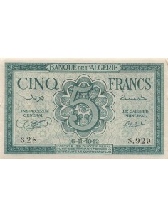 Algérie 5 francs 1942