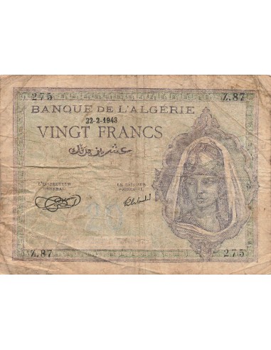 Algérie 20 francs 1943
