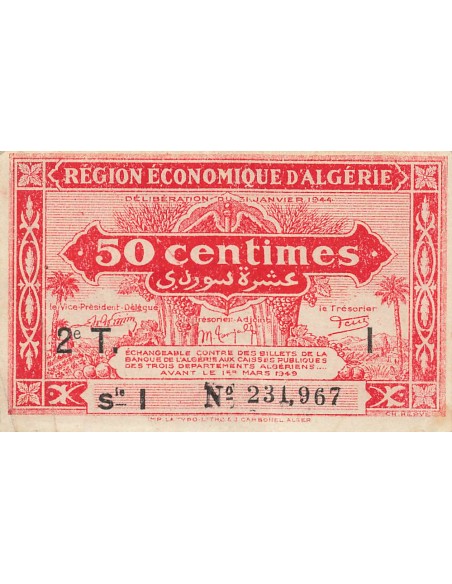 Algérie 50 centimes 1944
