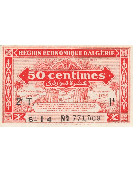 Algérie 50 centimes 1944