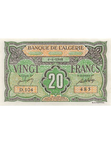 Algérie 20 francs 1948