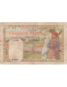 Algérie 50 francs 1942
