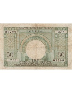 Maroc 50 francs 1949