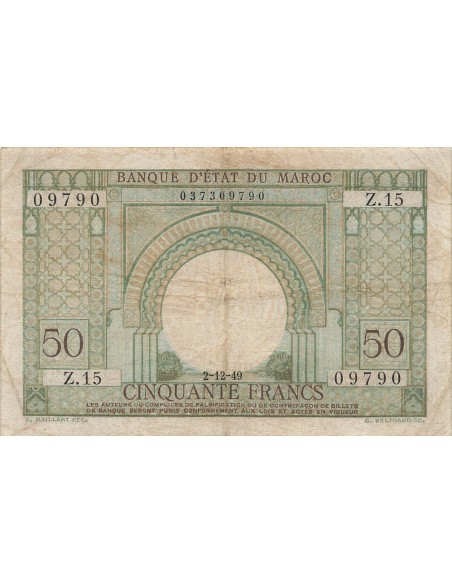 Maroc 50 francs 1949