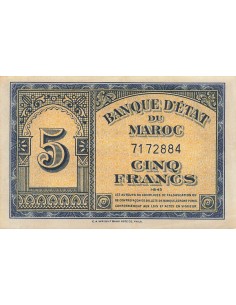 Maroc 5 francs 1943