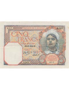Algérie 5 francs 1941