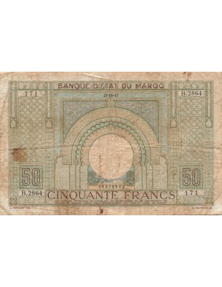 Maroc 50 francs 1947
