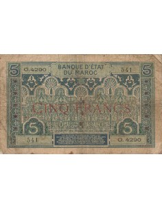 Maroc 5 francs 1924