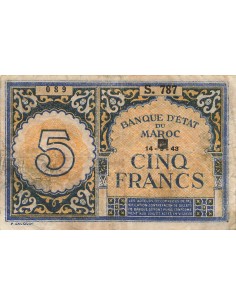 Maroc 5 francs 1943