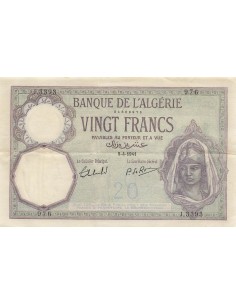 Algérie 20 francs 1941