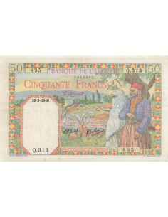 Algérie 50 francs 1940