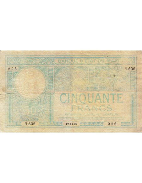 Maroc 50 francs 1932