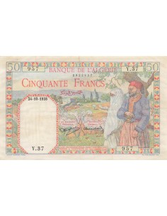 Algérie 50 francs 1938