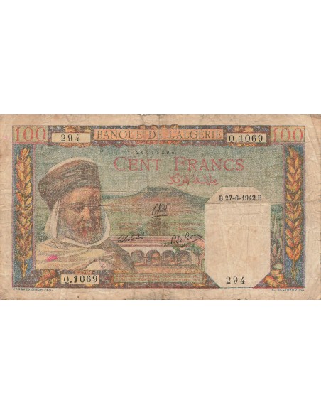 Algérie 100 francs 1942