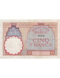 Maroc 5 francs 1941