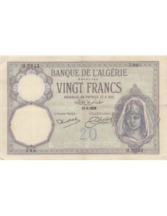 Algérie 20 francs 1928
