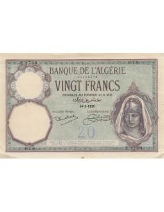 Algérie 20 francs 1925