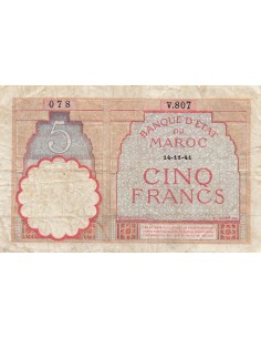 Maroc 5 francs 1941