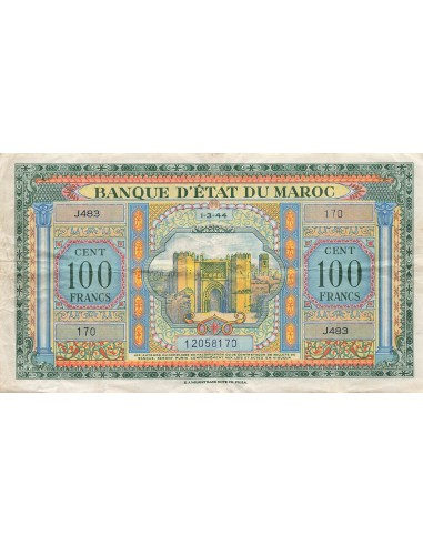 Maroc 100 francs 1944