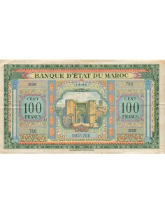 Maroc 100 francs 1943
