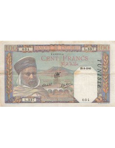 Tunisie 100 francs 1940