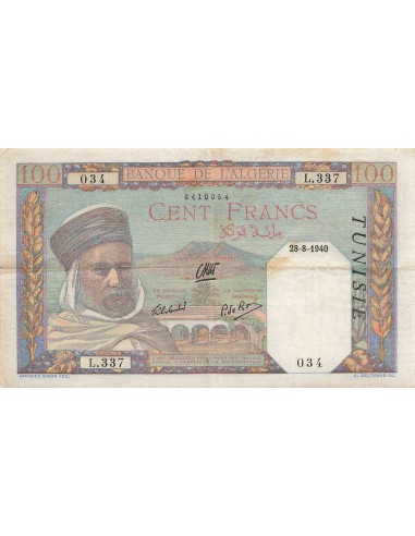 Tunisie 100 francs 1940