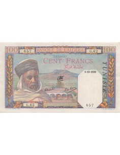 Tunisie 100 francs 1939