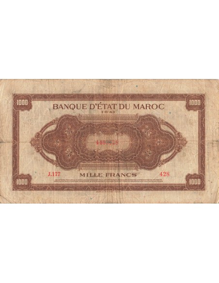Maroc 1000 francs 1943
