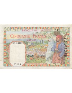 Tunisie 50 francs 1939