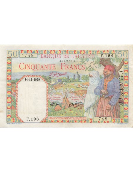 Tunisie 50 francs 1939