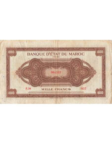 Maroc 1000 francs 1943