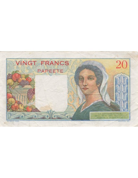 Tahiti 20 francs 1951