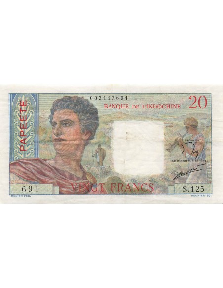 Tahiti 20 francs 1963