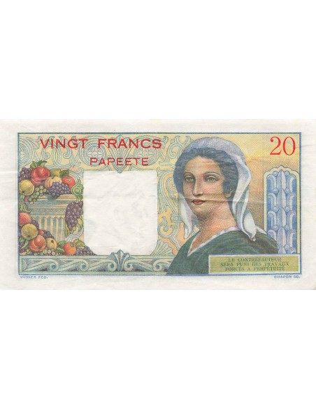 Tahiti 20 francs 1963