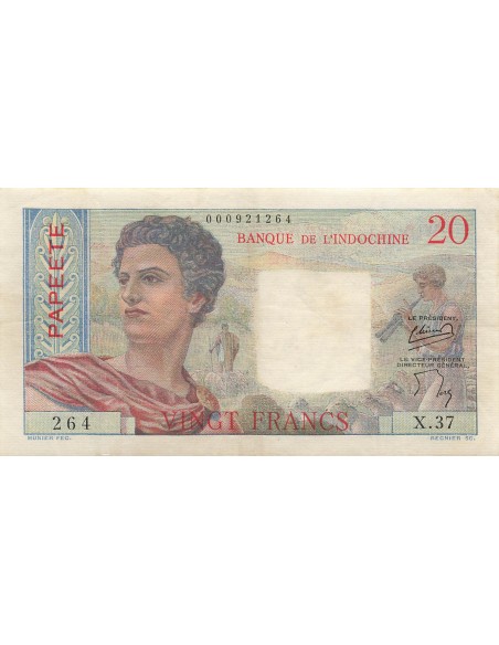 Tahiti 20 francs 1963