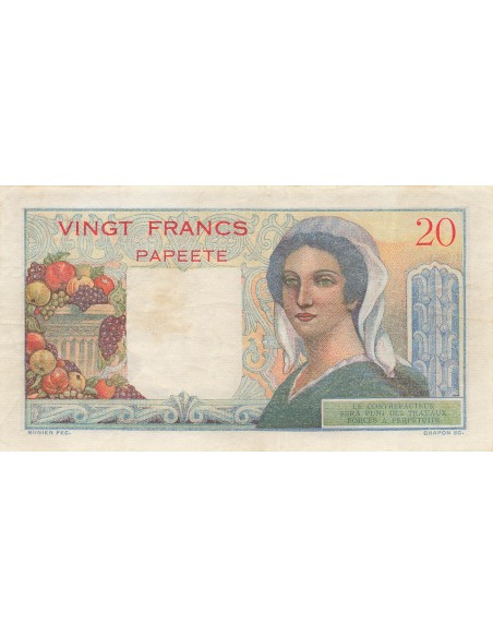 Tahiti 20 francs 1963