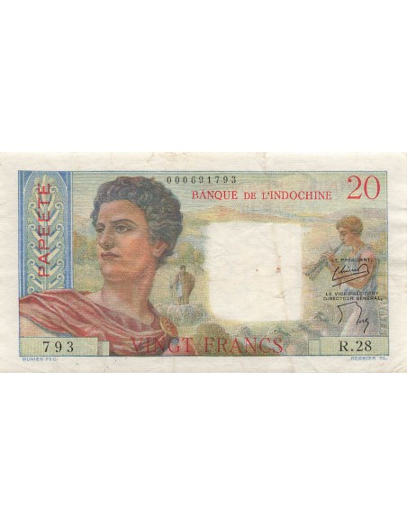Tahiti 20 francs 1954