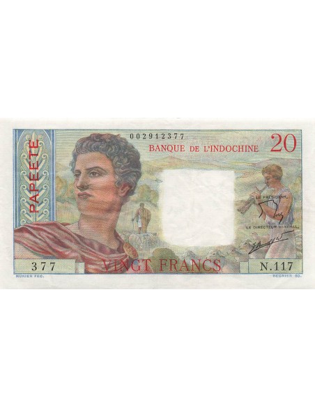 Tahiti 20 francs 1963