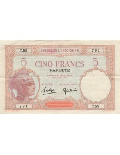 Tahiti 5 francs 1927