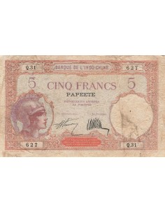 Tahiti 5 francs 1927