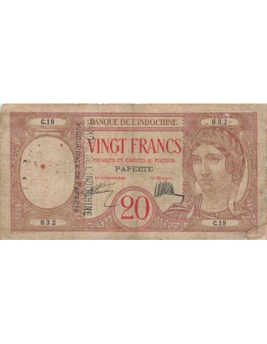 Tahiti 20 francs 1928