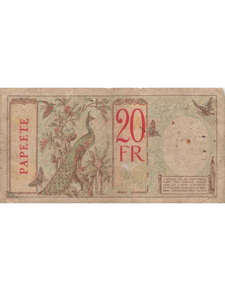Tahiti 20 francs 1928