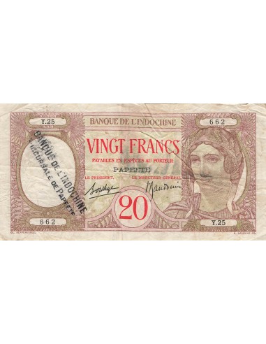 Tahiti 20 francs 1928
