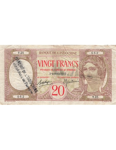 Tahiti 20 francs 1928