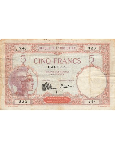 Tahiti 5 francs 1927