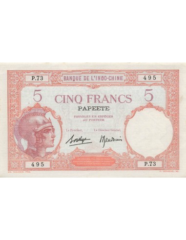 Tahiti 5 francs 1927