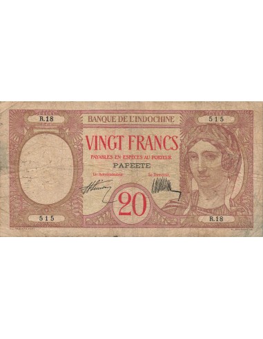 Tahiti 20 francs 1928