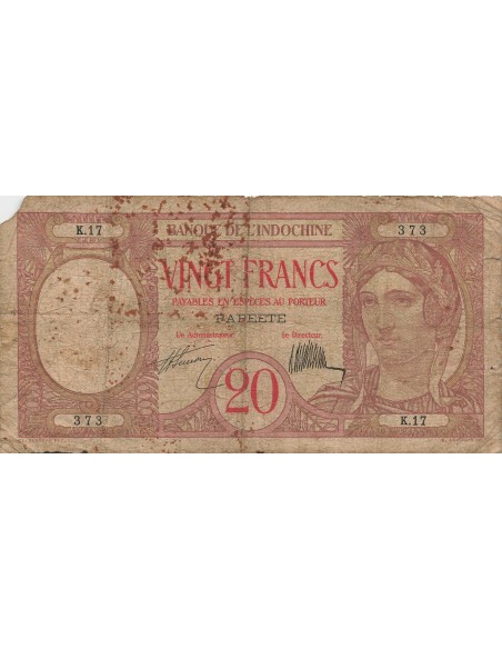 Tahiti 20 francs 1928